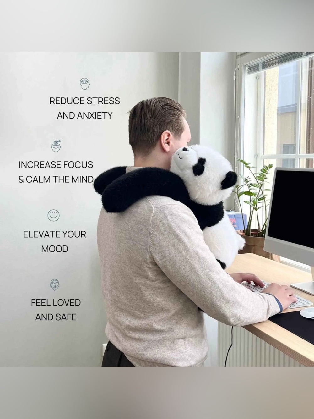 Pulse Of Potential Pookie the Panda & 3 blank journal gifts Weighted Plush